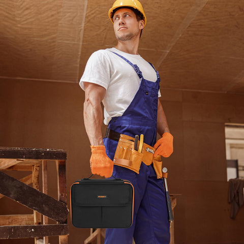 ZIOZERTT case handle illustrating easy, comfortable carrying.