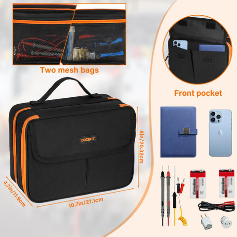ZIOZERTT case featuring mesh pockets for small parts and batteries.
