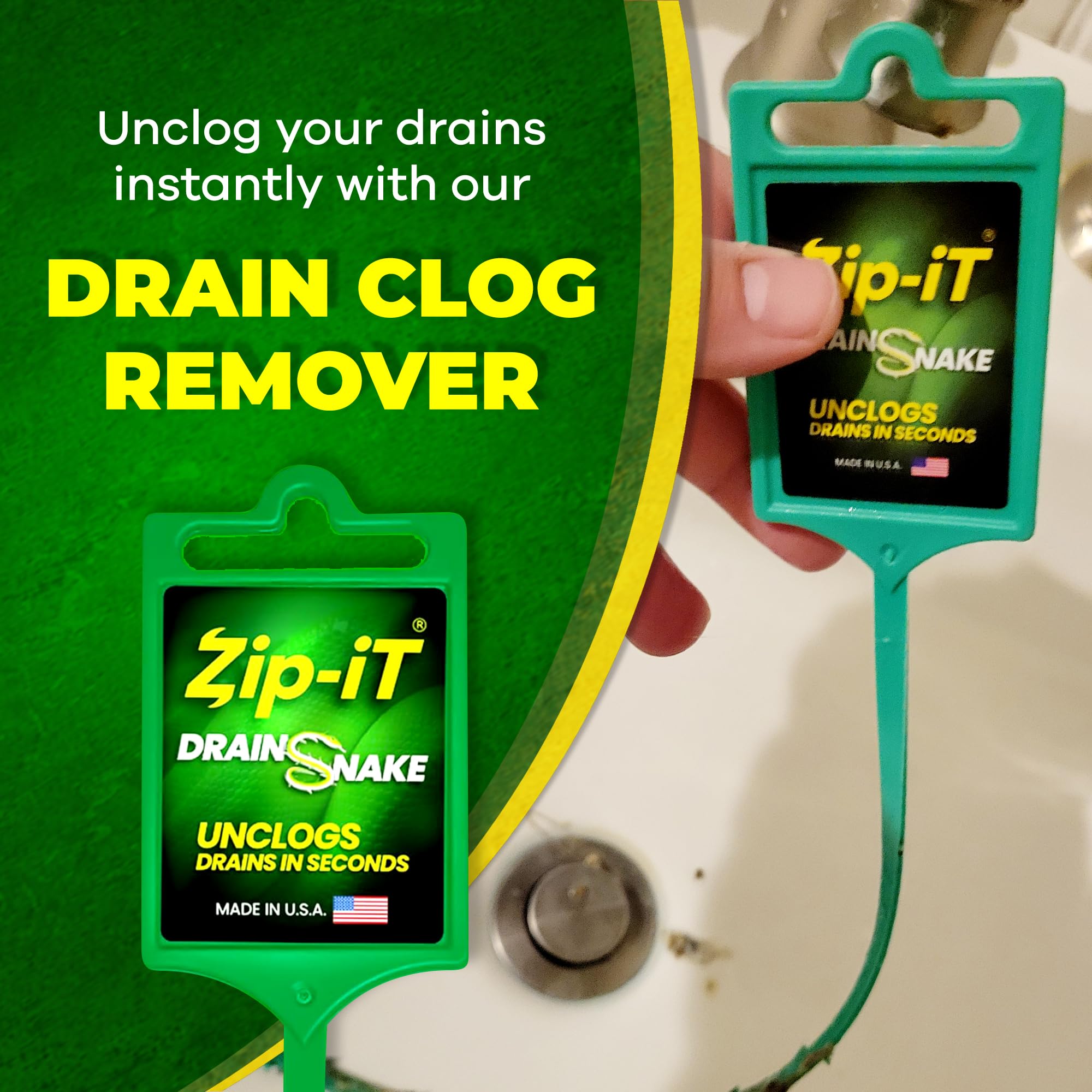 Zip-It drain snake flexibility helps reach deep pipes without breakage.