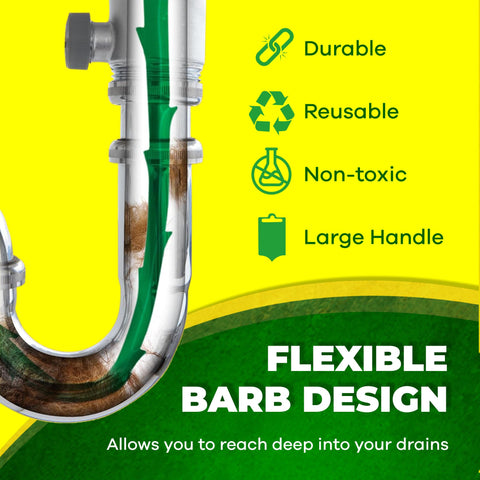 Zip-It sink and bath unclogger clears blockages in seconds.