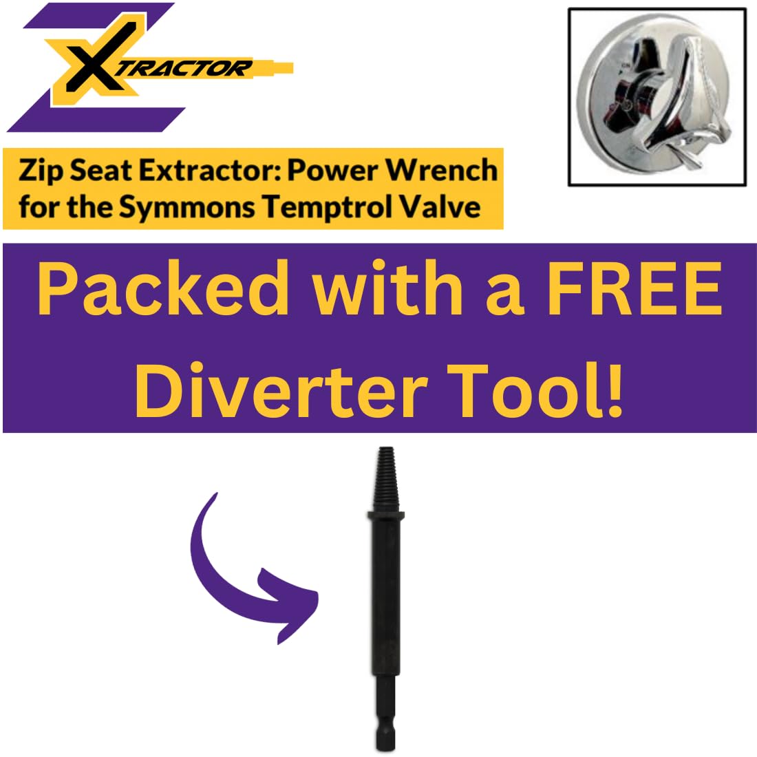 Zip Seat Diverter component ready for seat maintenance
