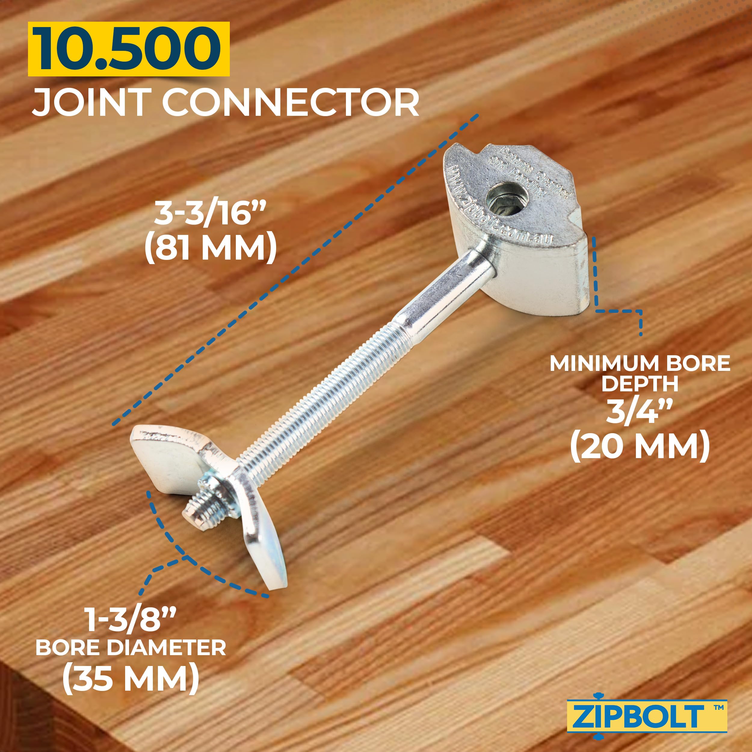Zipbolt 10500 gear drive closeup demonstrates durable precision mechanism for joints.