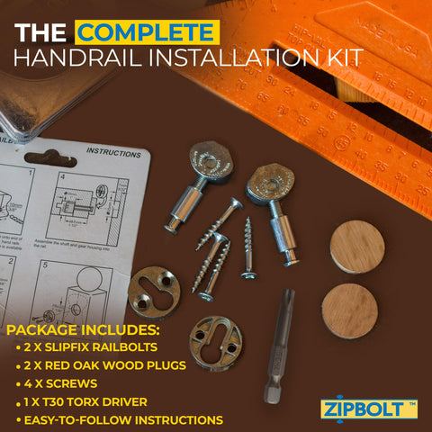 Zipbolt gear housing highlights durable steel construction for long-lasting stair installations.