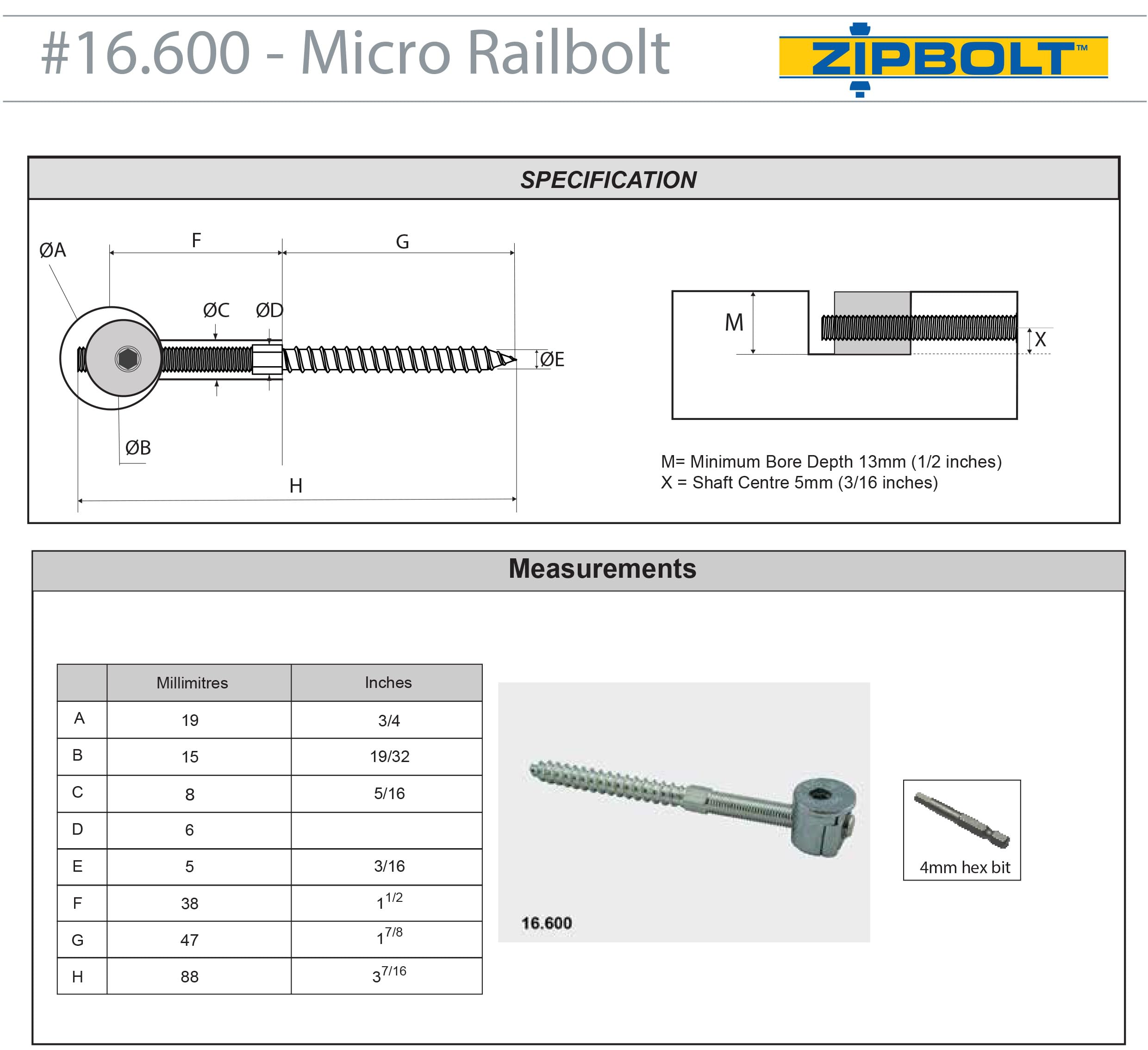 Zipbolt 16.610 UT Micro Railbolt complete kit supports residential and commercial installs