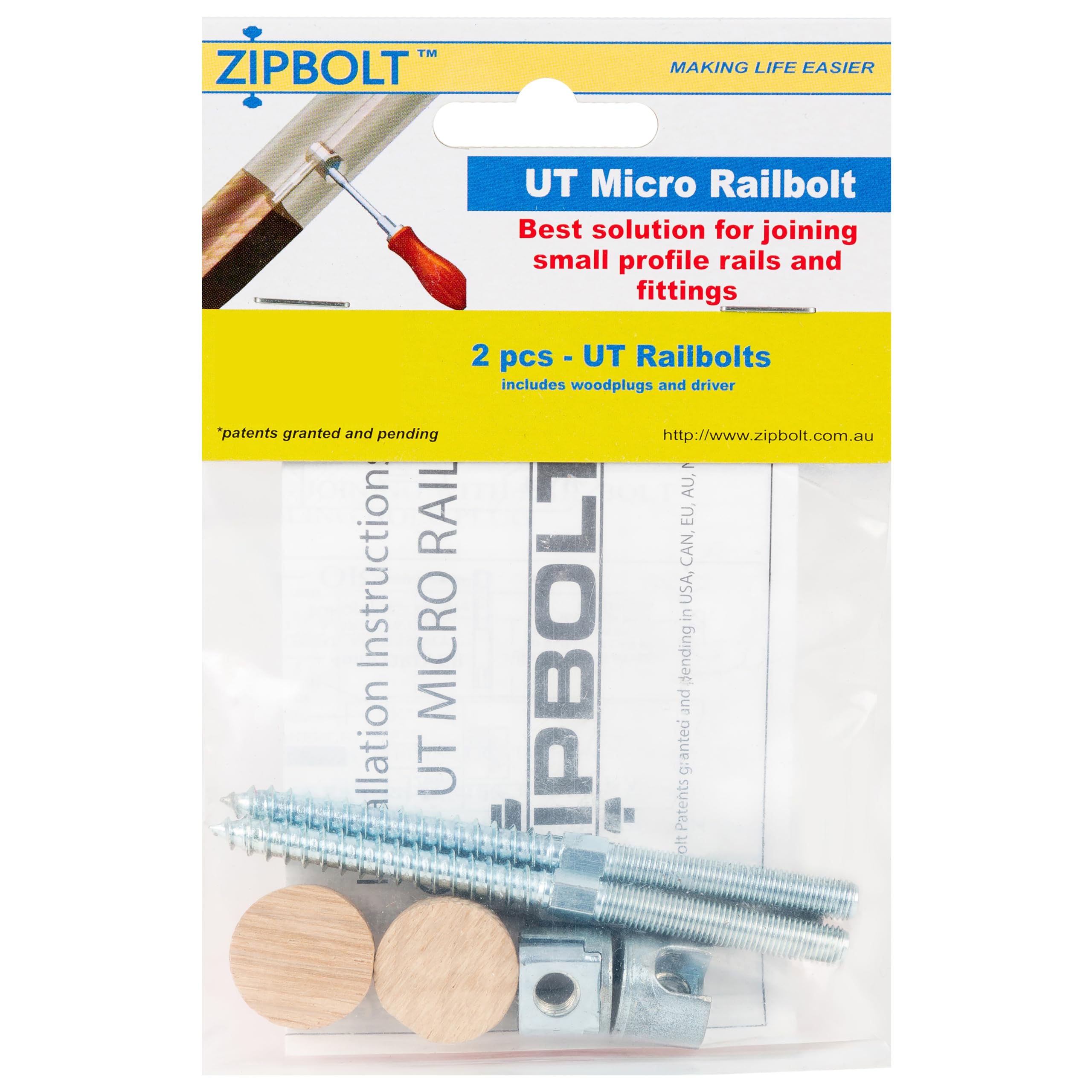Zipbolt 16.610 UT Micro Railbolt housing drops onto shaft for clean setup