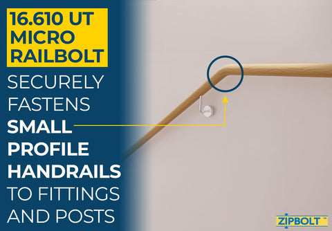 Zipbolt 16.610 UT Micro Railbolt installation demonstrates quick, reliable mounting