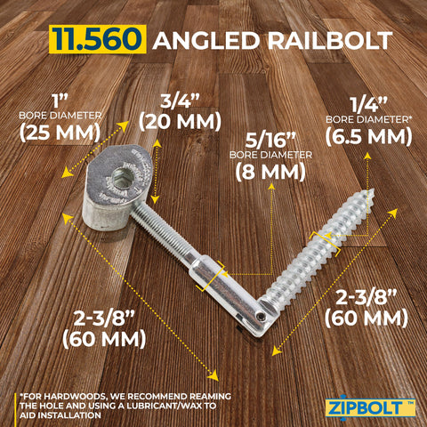 Zipbolt gear-driven tightening illustrates precise installation inside the rail.