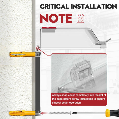 Zipcase Fire Alarm Cover kit includes mounting screws