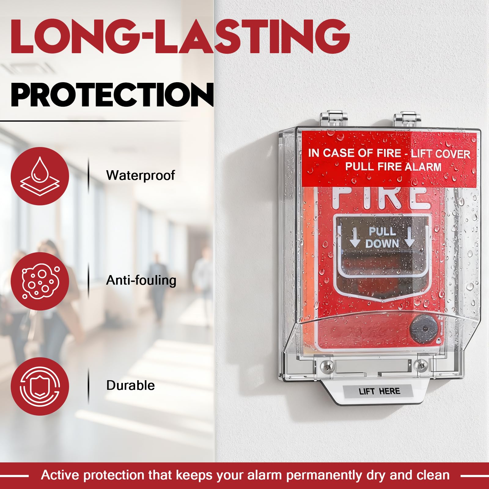 Zipcase Fire Alarm Cover uses durable industrial plastic