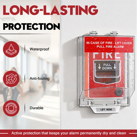 Zipcase Fire Alarm Cover uses durable industrial plastic
