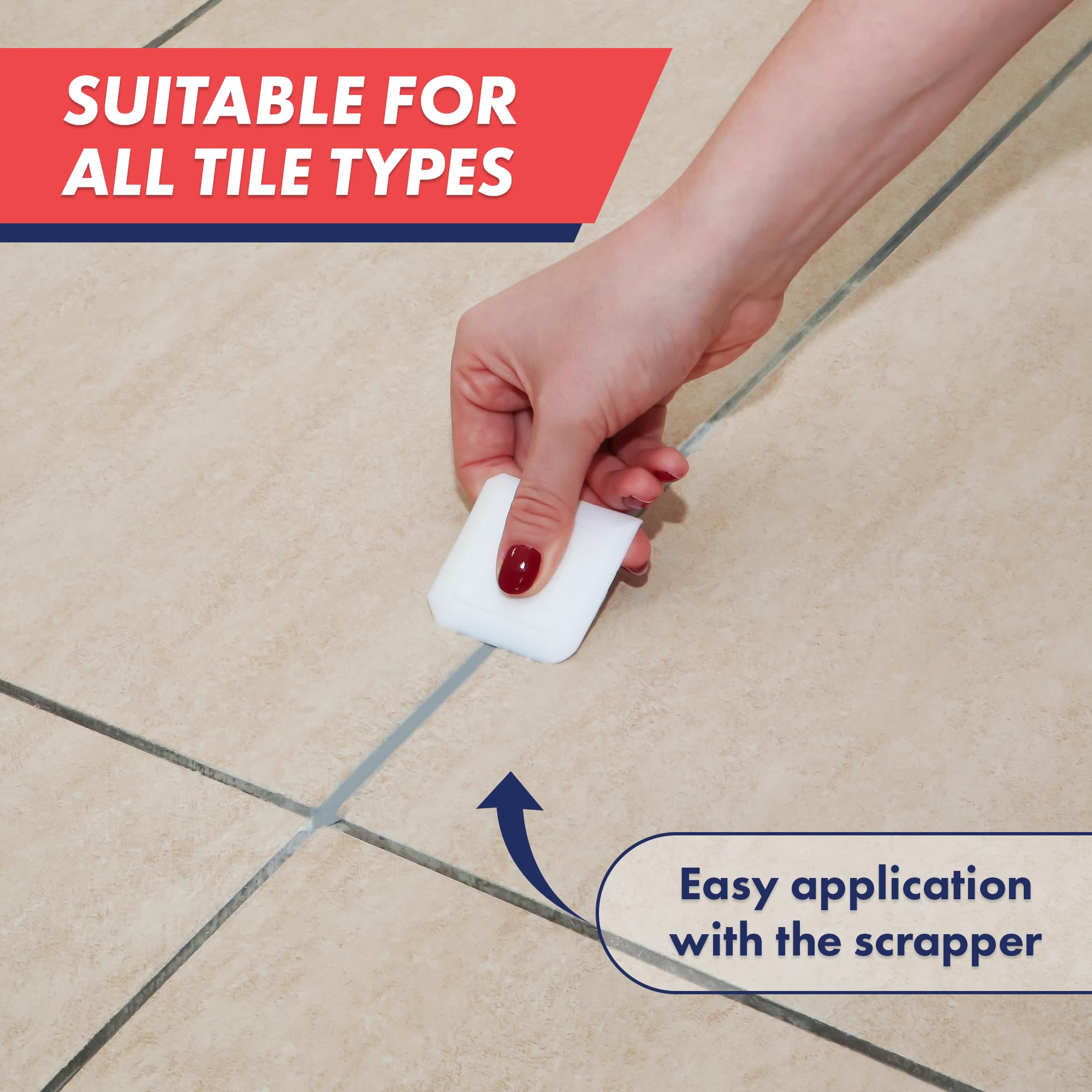 ZippySolve grout repair kit dries quickly for busy spaces