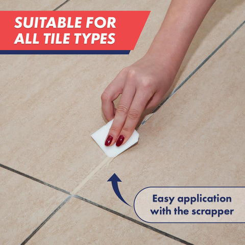 Vertical surface repair with ZippySolve grout kit.