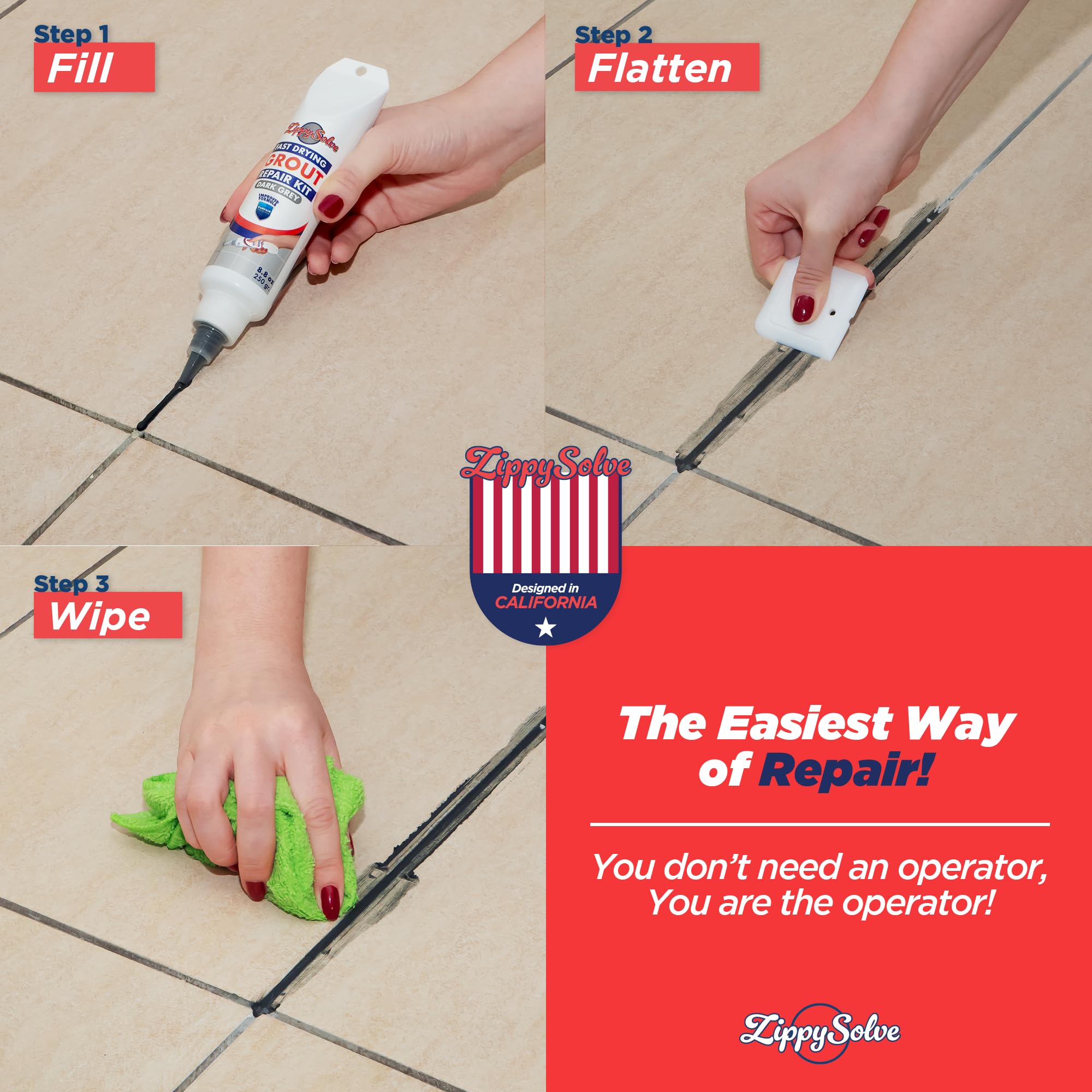 Vertical and horizontal surfaces receive a smooth, durable finish with ZippySolve.