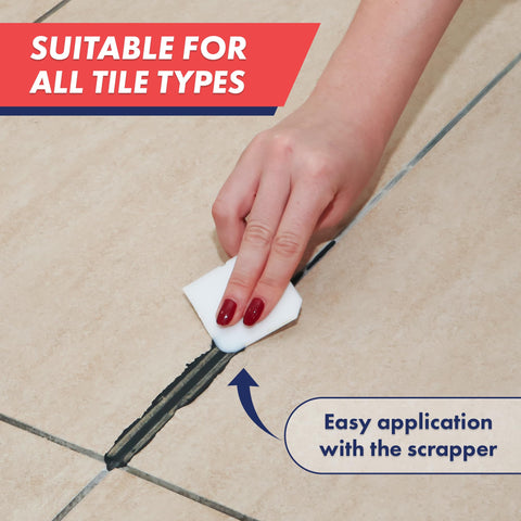 ZippySolve waterproof finish protects tile joints in wet areas like bathrooms.