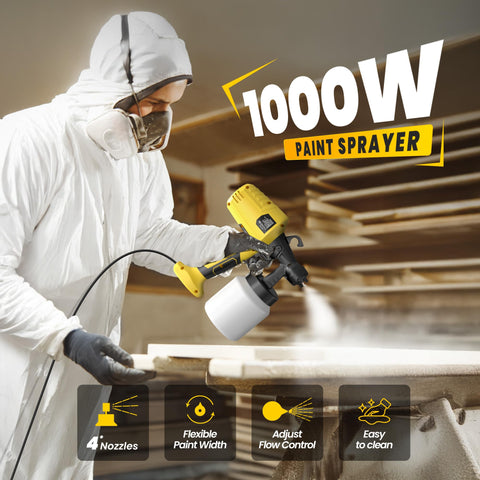 ZippyZebra paint sprayer adjustable flow for precise coating on furniture.