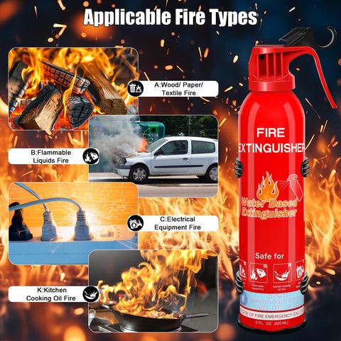 Ziqianhard kitchen extinguisher is water-based and residue-free.