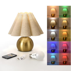Ziqqeelam cordless small table lamp base close-up highlighting compact design for small spaces.