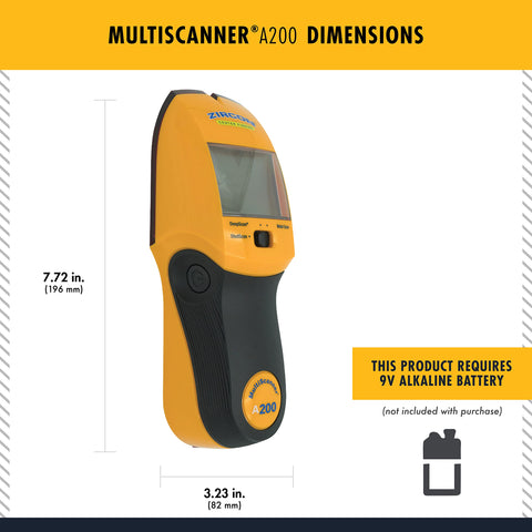 Zircon MultiScanner A200 Metal Scan mode finds hidden metal objects