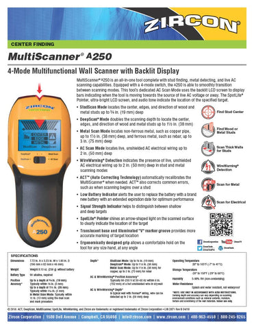 Zircon MultiScanner A250 Auto-Correcting Technology reduces user errors.