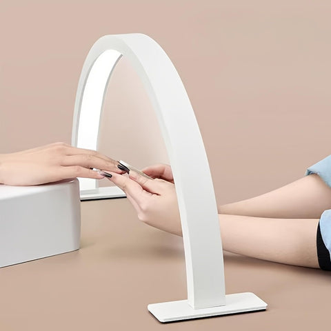 ZIRIKEDAI Half Moon Lamp highlights nail art details with precise lighting for designs