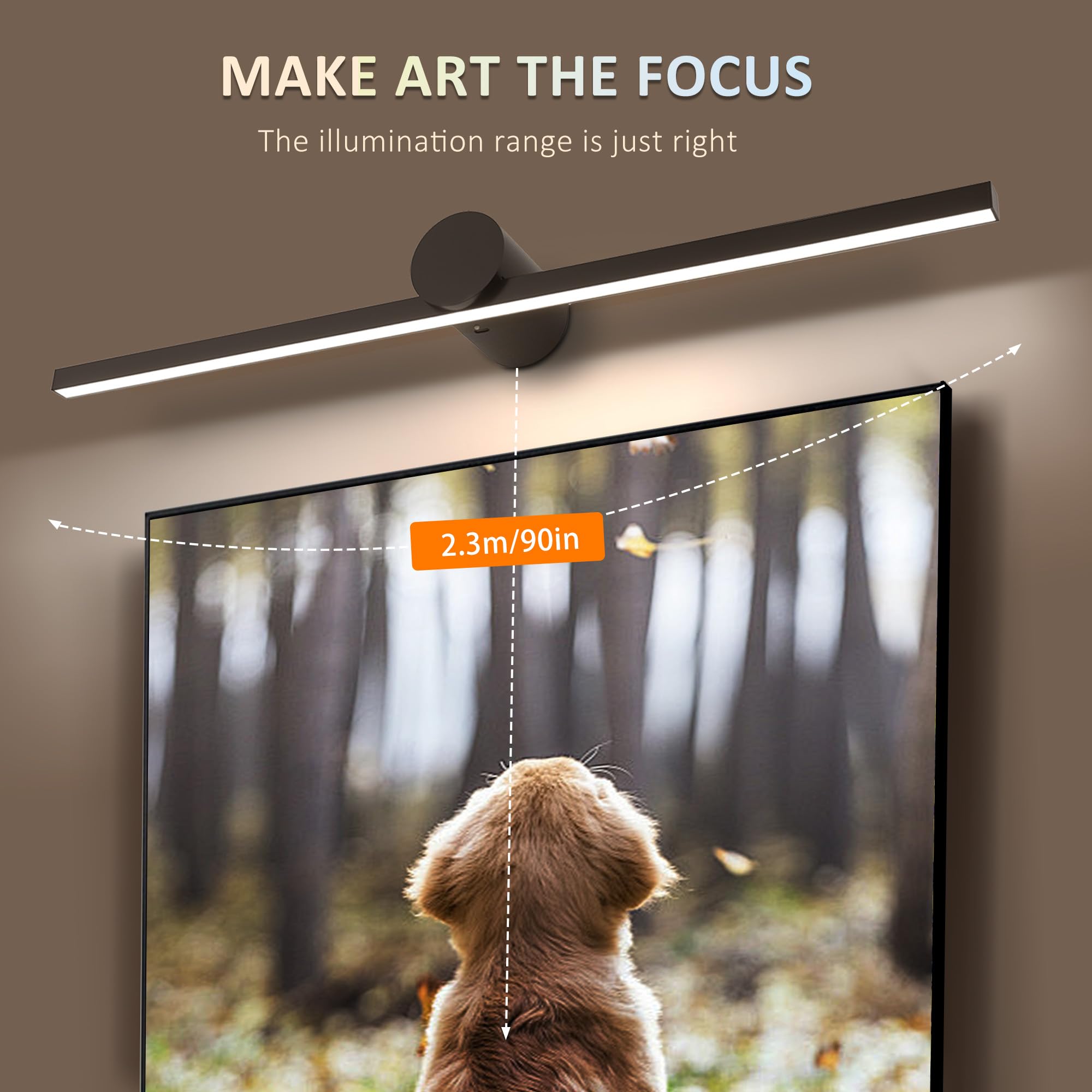 ZitoStory wireless dimmable art light adjusts color temperature for ambiance.