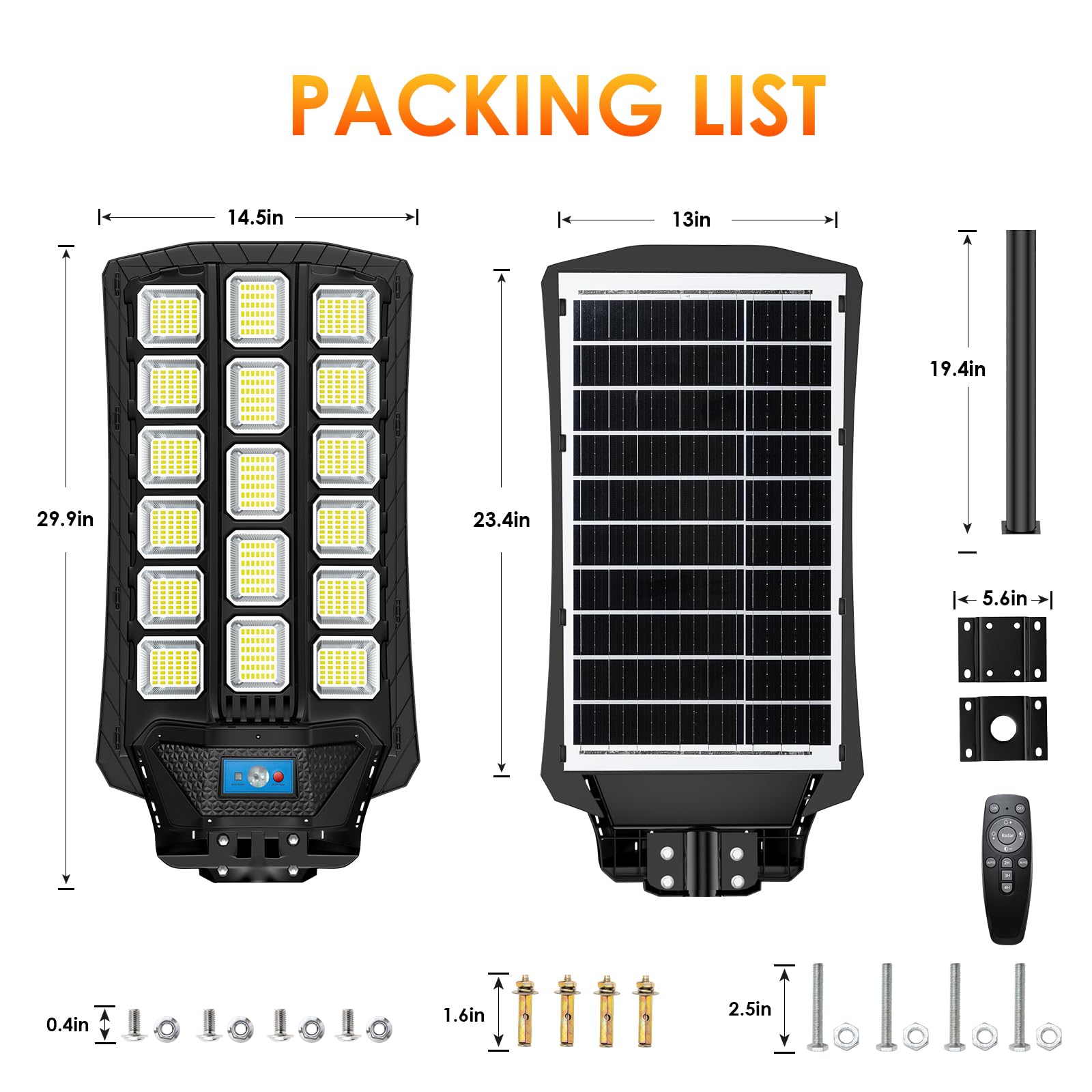 ZIZIWIN 2-pack solar flood lights ready for quick remote control use.