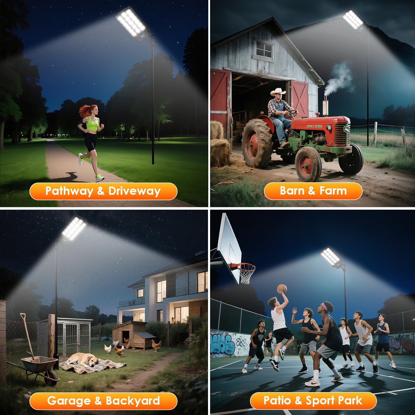 ZIZIWIN wall-mount setup for easy outdoor lighting on buildings.