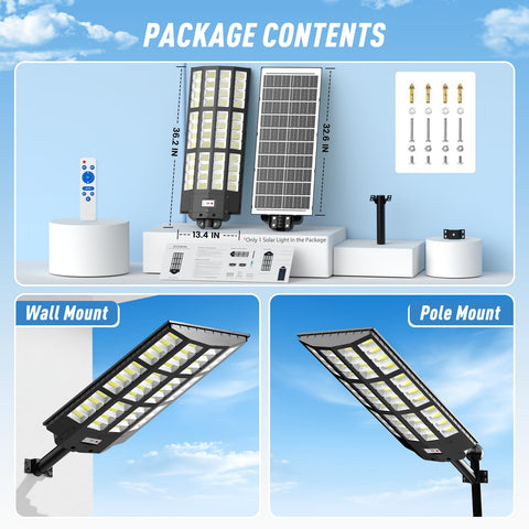 ZIZIWIN rugged outdoor solar street light for pole mounting
