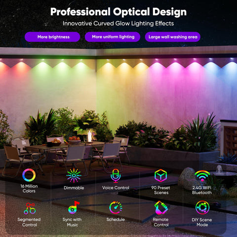 ZJEQB 60-led RGBIC strand enables vivid, customizable lighting for outdoor celebrations.