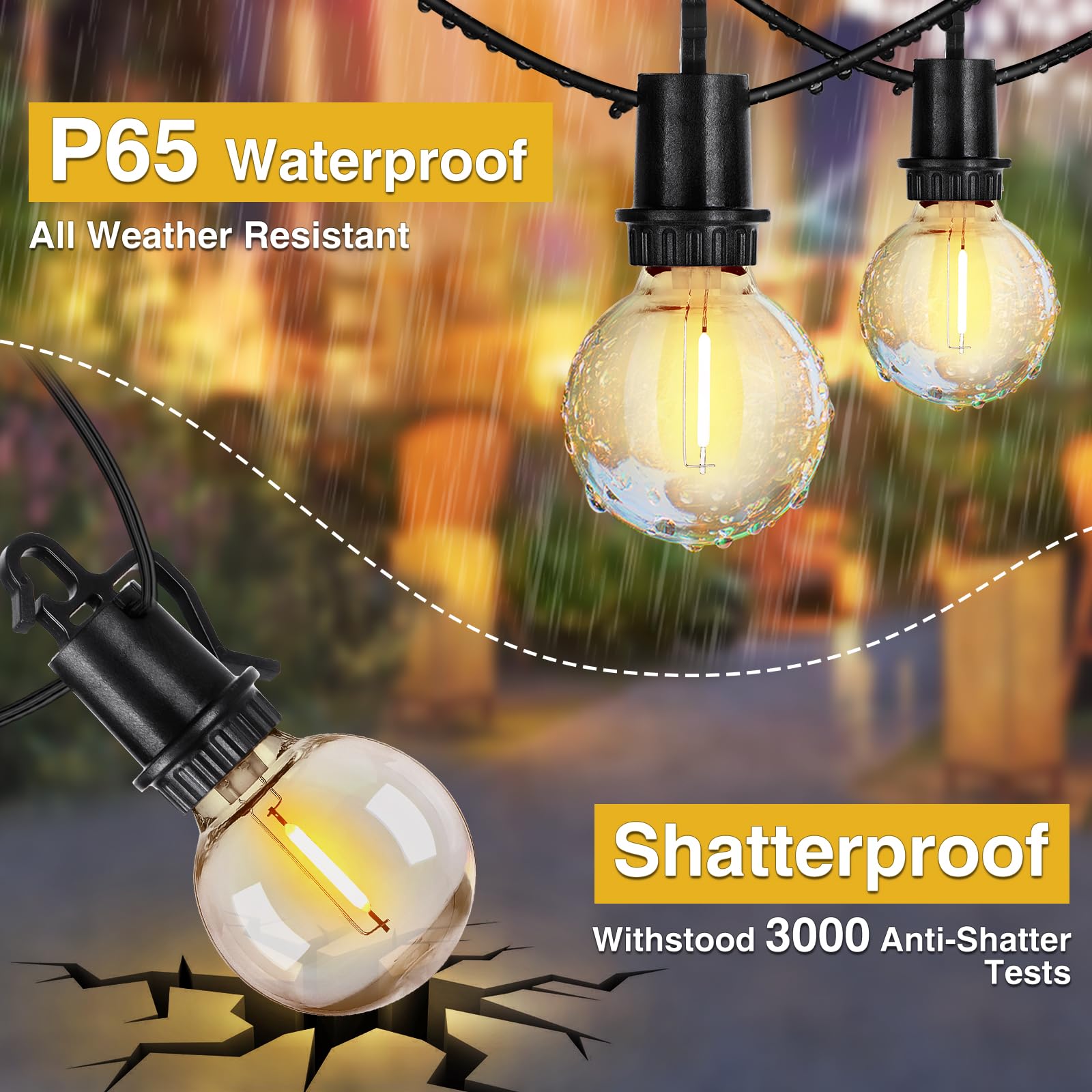 ZJOJO 32 LEDs provide even coverage across a patio or deck.
