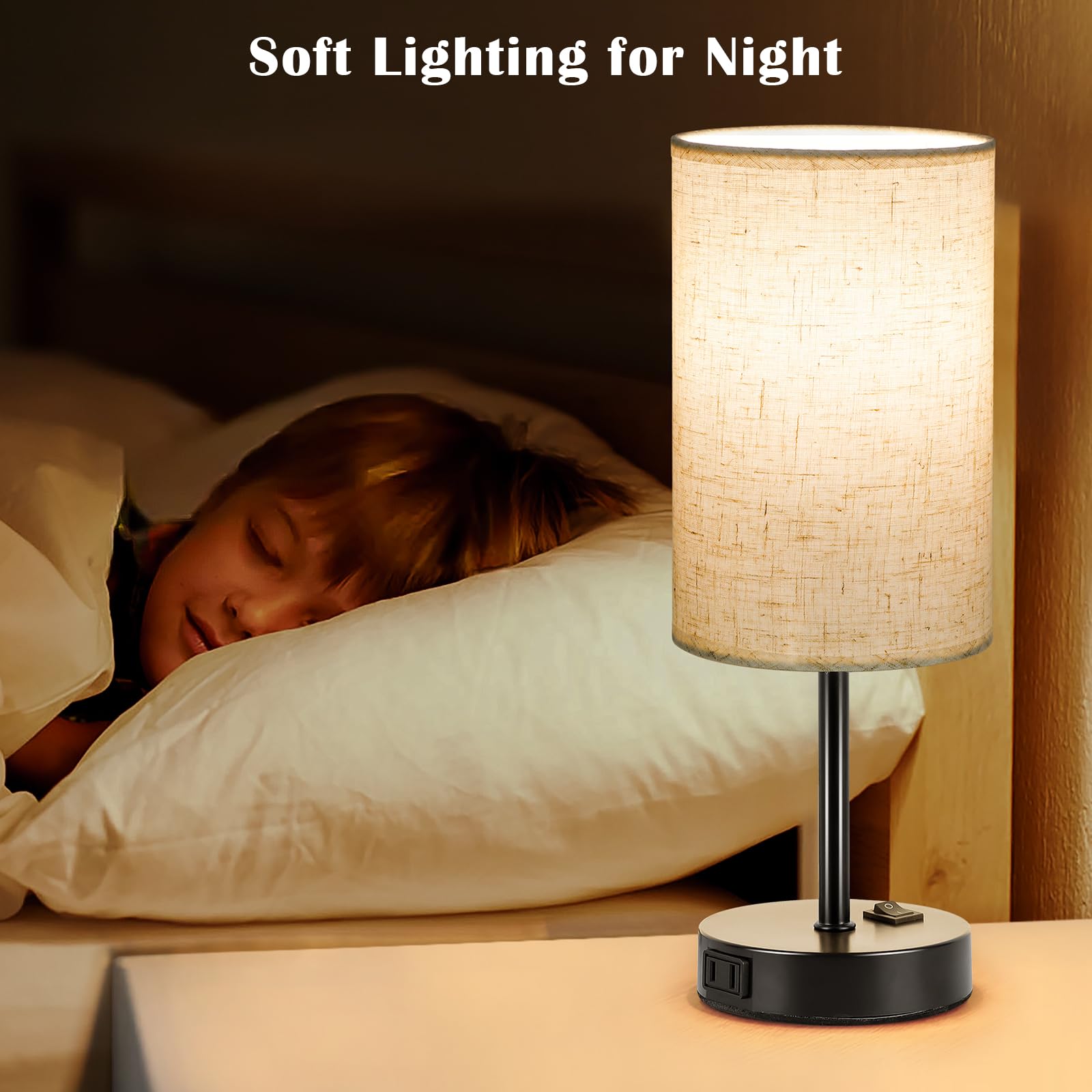 ZJOJO linen shade diffuses light for calm evenings and safer kids' eye comfort