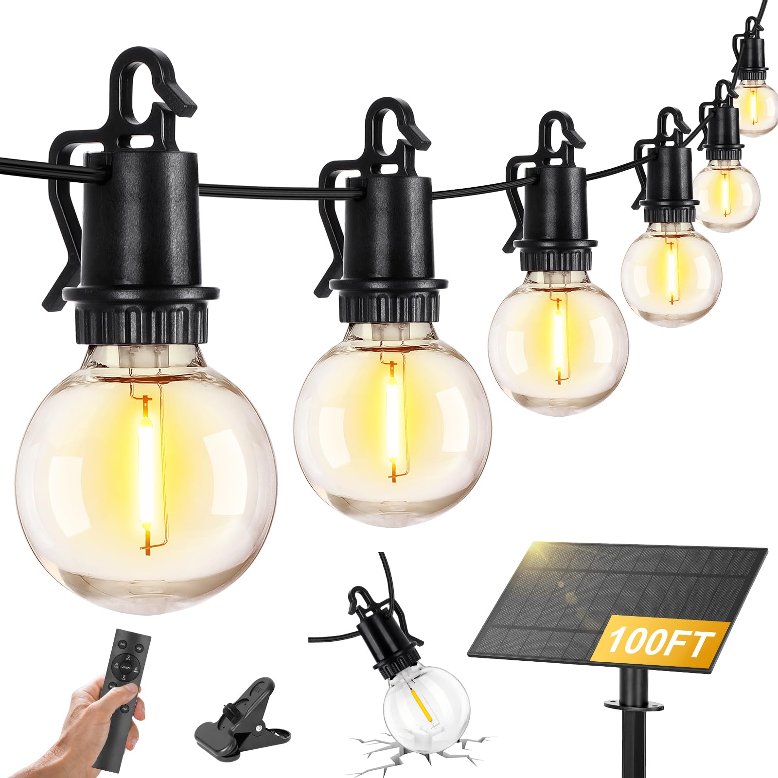 ZJOJO warm white 2700K glow enhances cafe-style ambiance outdoors.