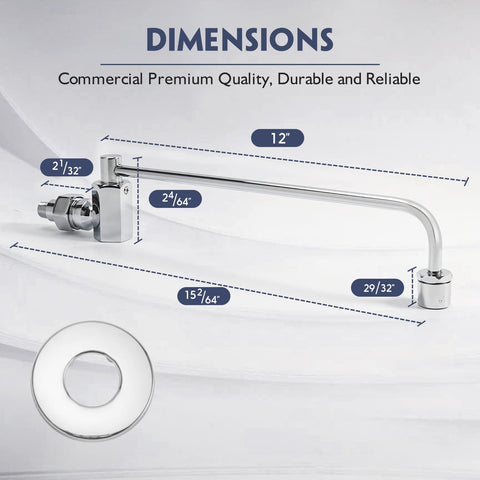ZKDAUSDO chrome-plated brass finish adds sleek, durable look