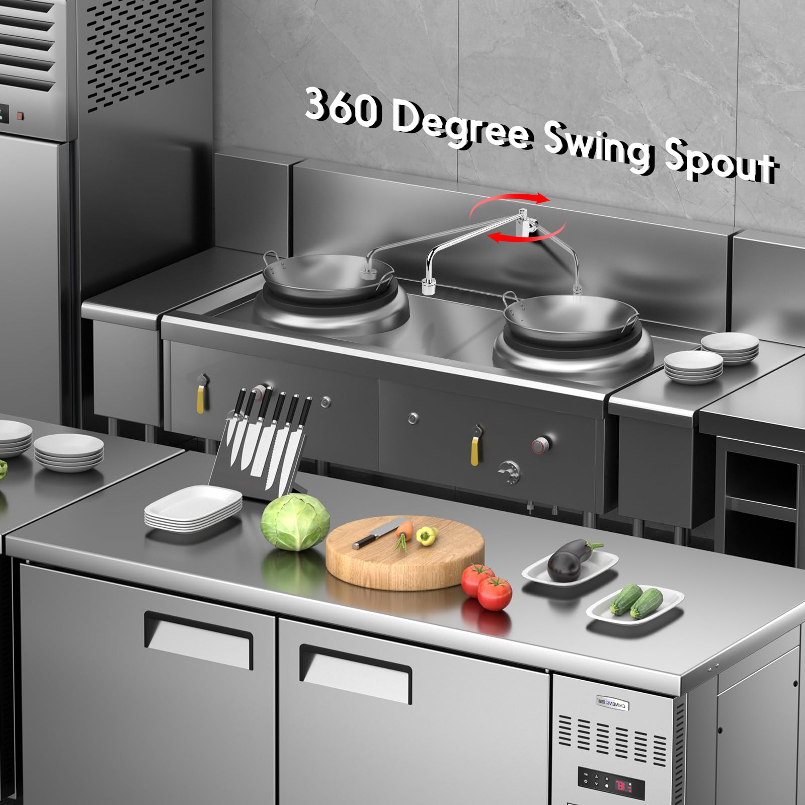 ZKDAUSDO 12-inch reach helps reach across large woks