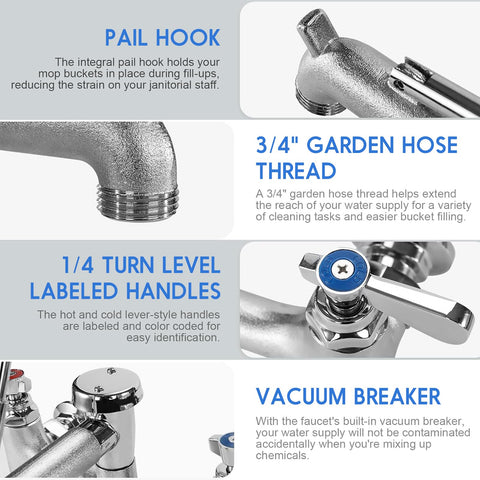 ZKDAUSDO built-in pail hook keeps buckets within reach