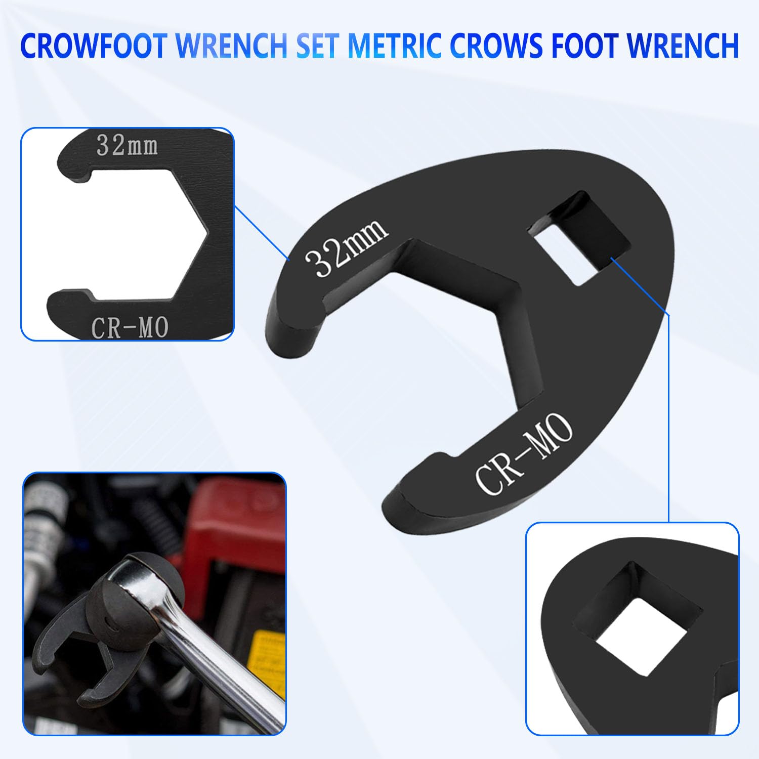 ZKTOOL crowfoot wrench 15mm versatile for automotive tasks on 3/8 drive.