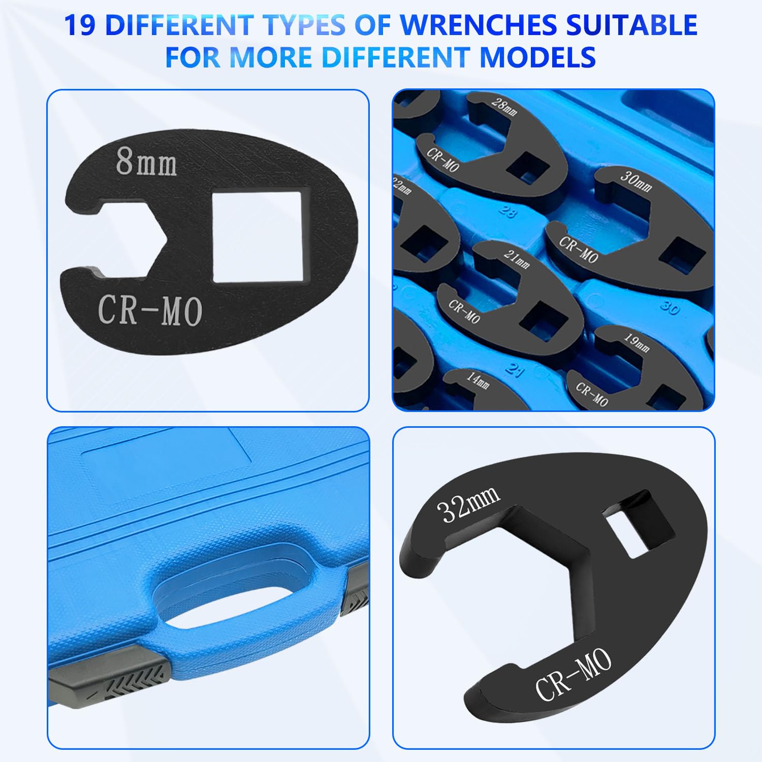 ZKTOOL crowfoot wrench 21mm fits 1/2 drive, reaches bulky nuts.