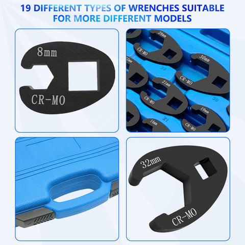 ZKTOOL crowfoot wrench 21mm fits 1/2 drive, reaches bulky nuts.