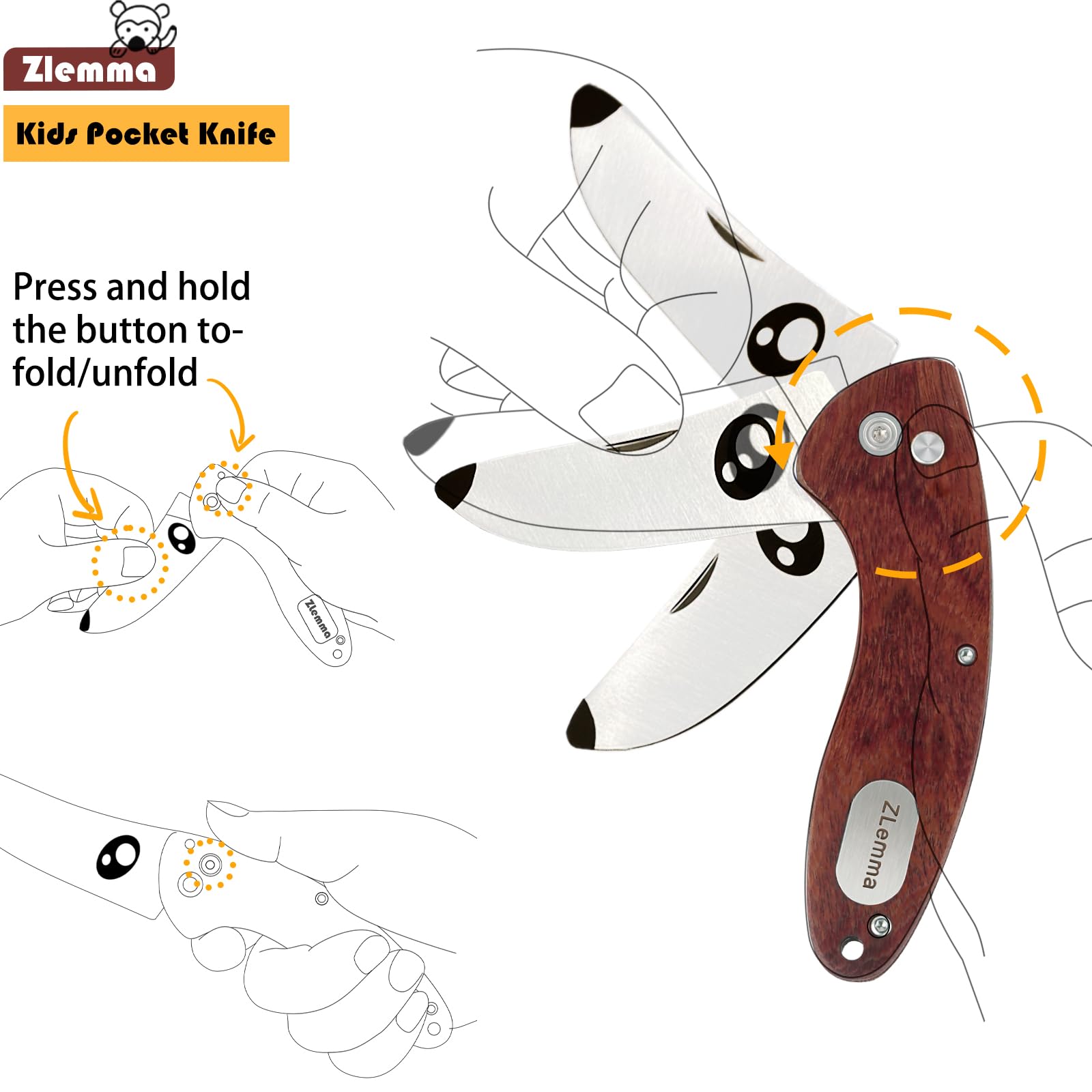 ZLemma folding mechanism keeps the tool compact.