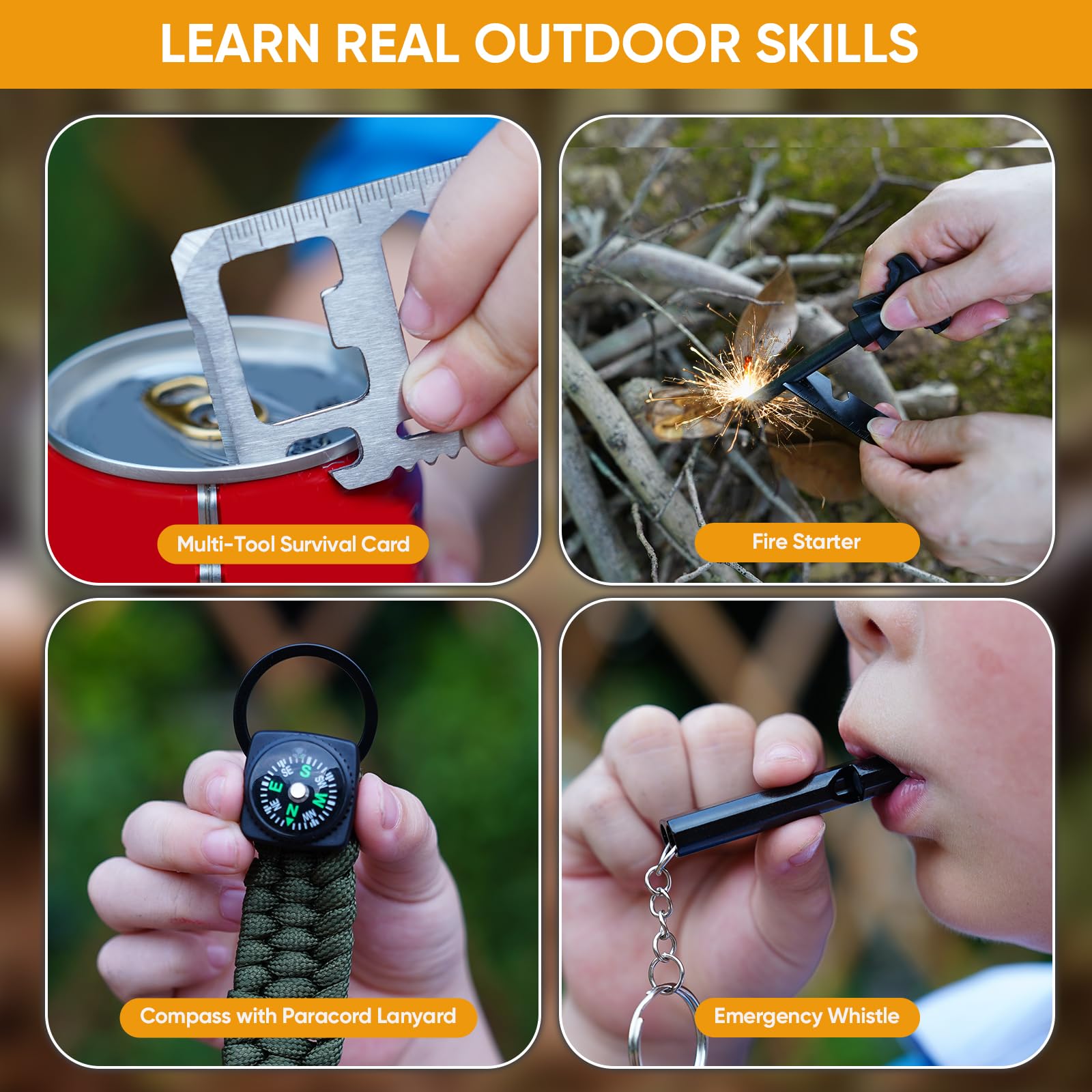 ZLemma fire starter with striker enables supervised campfire practice