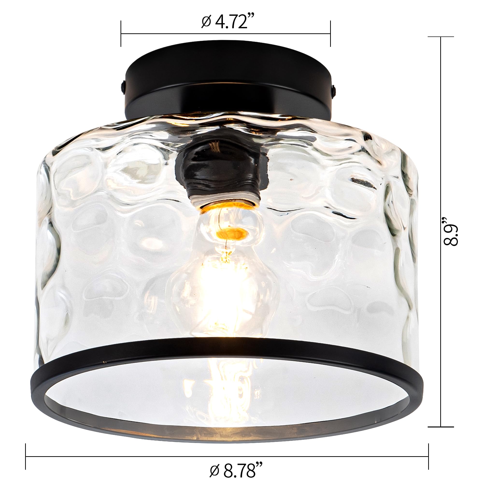 Zlepmlla black semi-flush mount showcasing matte finish in entryways