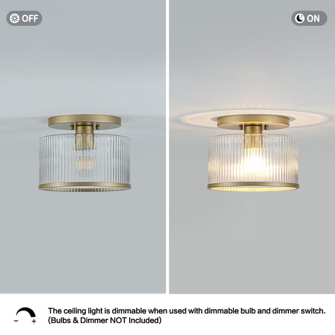 Zlepmlla gold base complements clear glass for versatile living space styling.