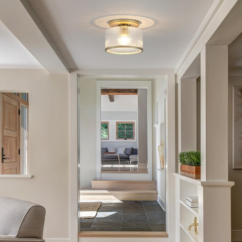 Zlepmlla compact flush mount ideal for entryways and hallways with quick setup.