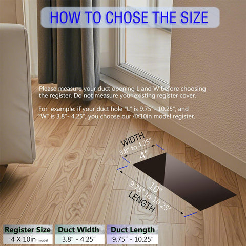 ZLEYECZ heavy-duty vent cover with steel damper for supporting foot traffic and directing air.
