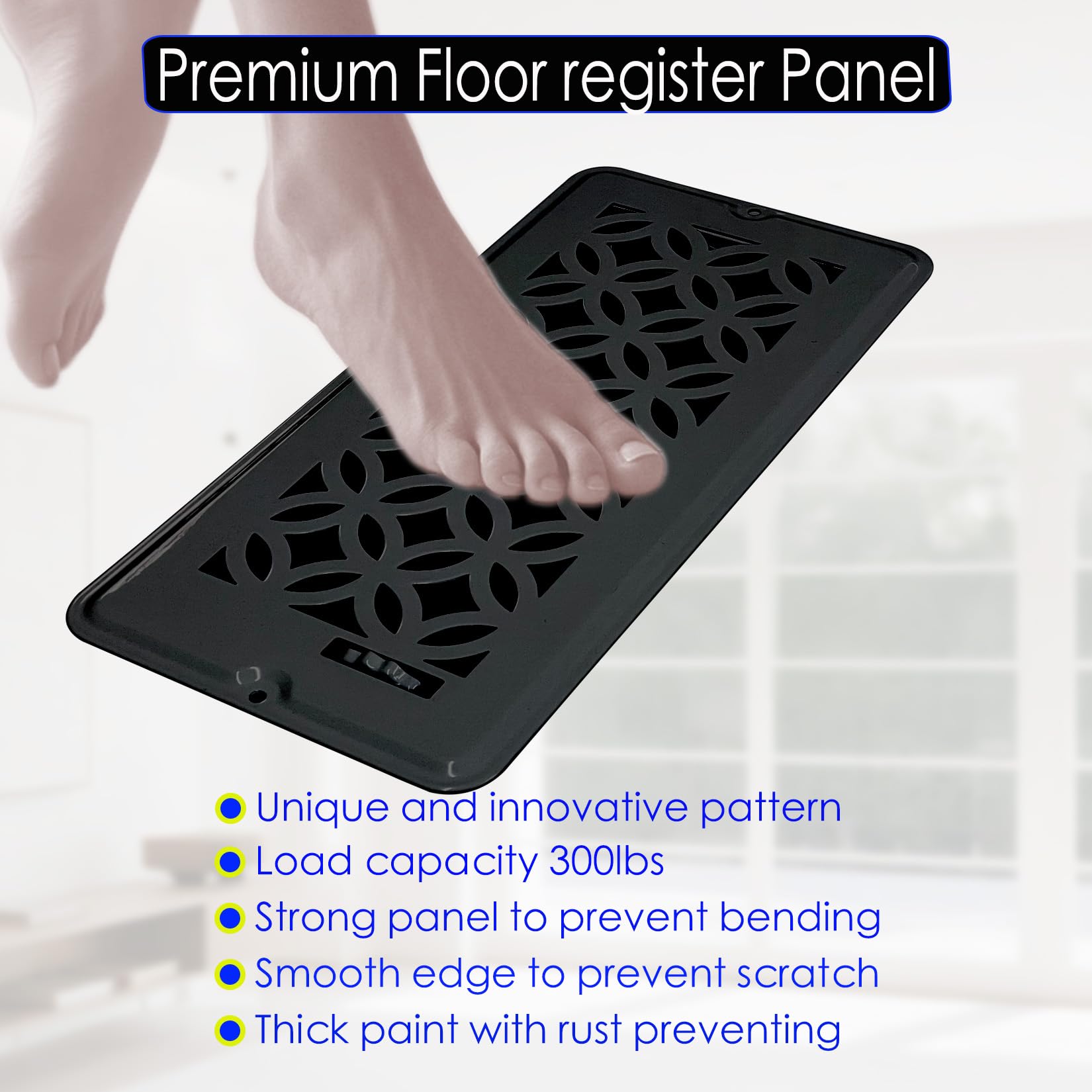 ZLEYECZ 4x10 steel vent cover withstands walking weight and resists rust with premium finish.
