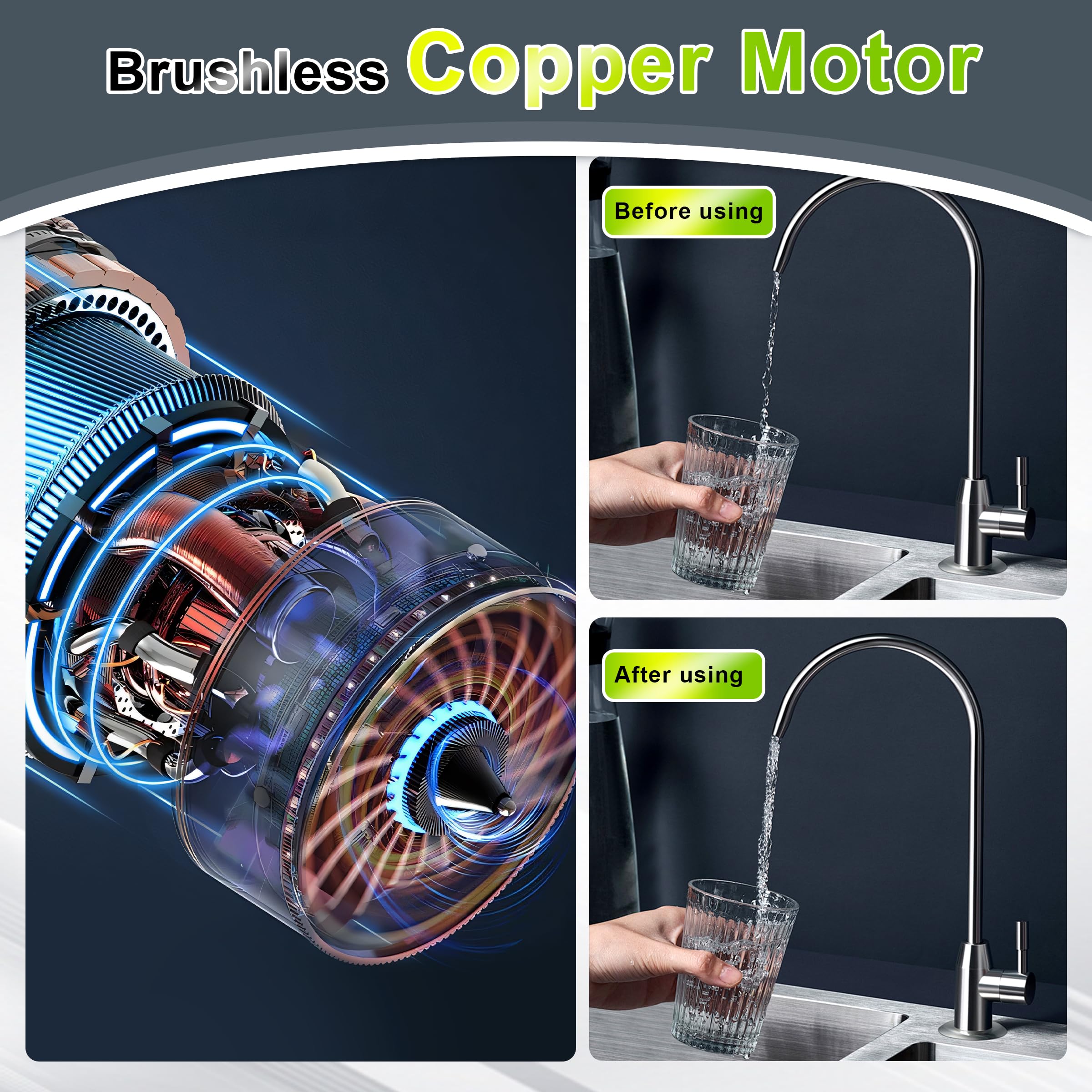 Zlshmoee 6800 booster pump kit under-sink installation for easy access
