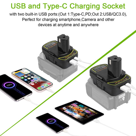 Compatible battery models include DCB200 and MIL18 series for flexible power needs.