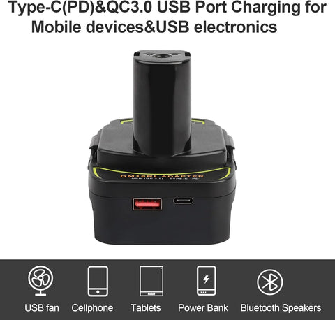 Using the adapter with Ryobi 18V tools keeps projects moving.