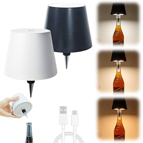 zmiao wireless bottle lamp on table adds elegant ambiance for cozy rooms