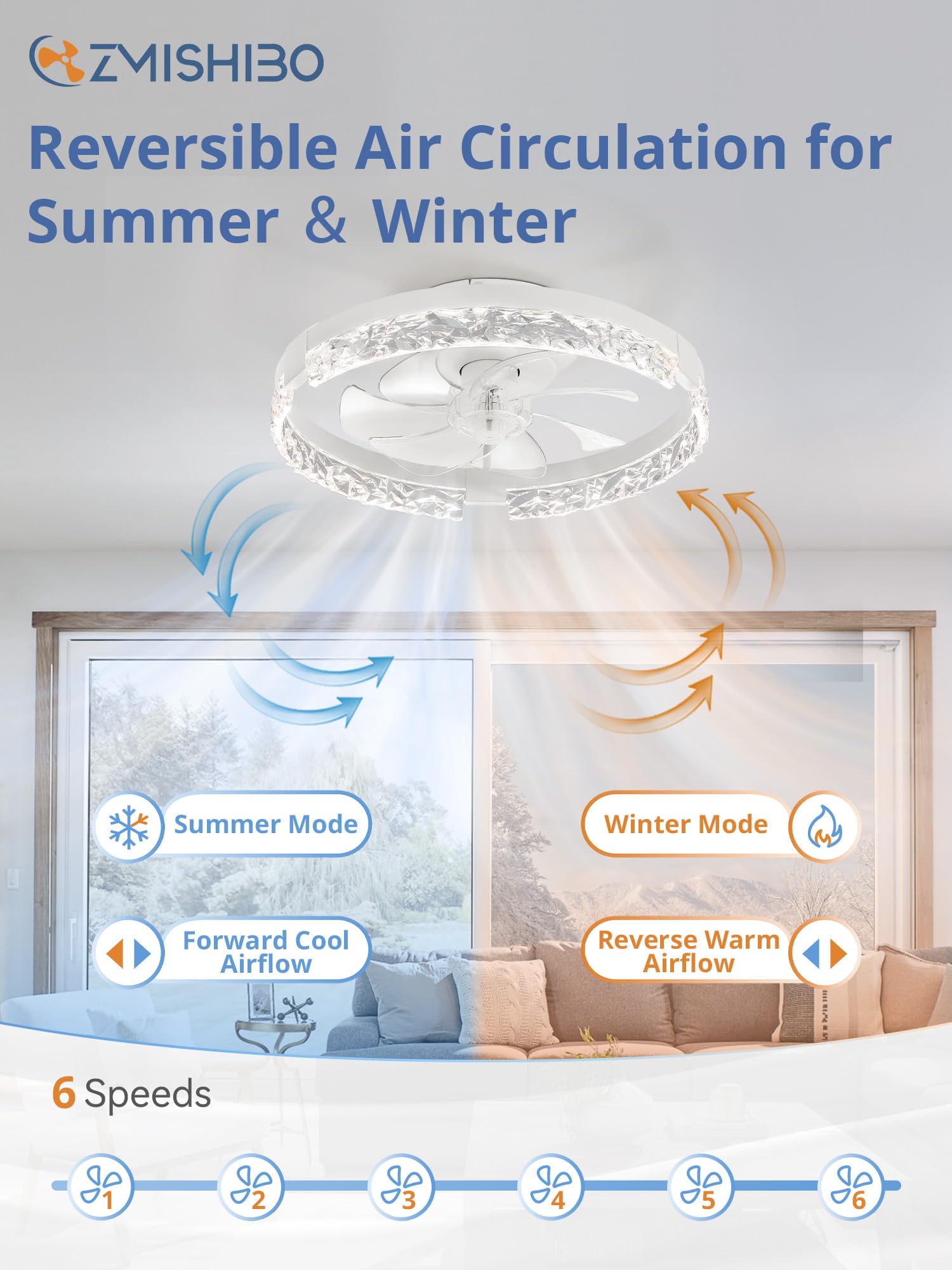 ZMISHIBO 3CCT lighting with 3000K-6000K options for ambience.